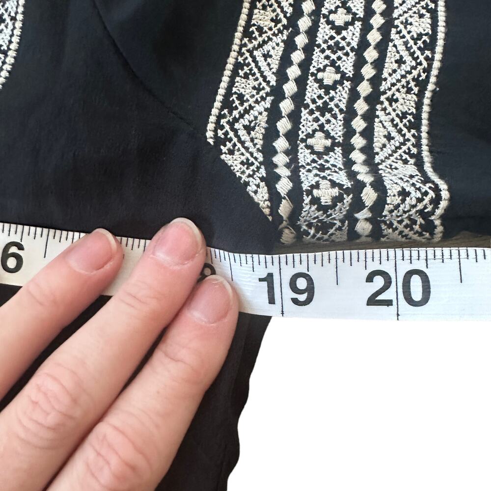 Veronica Beard Black Silk Embroidered Mini Dress - Picture 11 of 13
